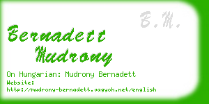 bernadett mudrony business card